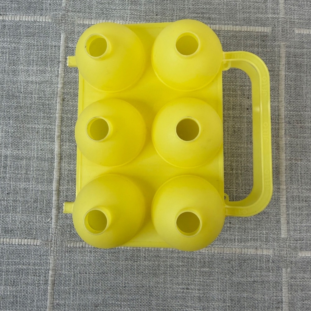 Vintage JELL O Jigglers Egg Mold SMOOTH Easter Jello Shot 6 Egg Yellow
